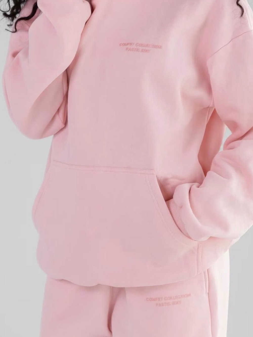 Comfrt pastel collection hoodie in blush pink